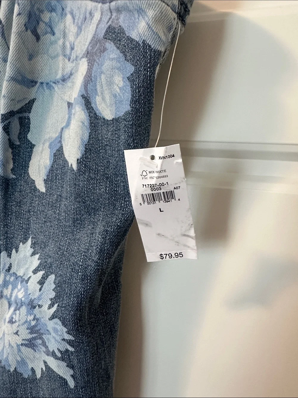 GAP Blue Floral Denim Mini Dress